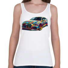 PRINTFASHION Audi - Női atléta - Fehér női trikó