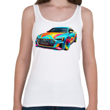 PRINTFASHION Audi - Női atléta - Fehér női trikó