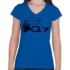 PRINTFASHION AUDI Q7 - Női V-nyakú póló - Királykék