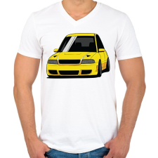 PRINTFASHION Audi RS4 - Férfi V-nyakú póló - Fehér férfi póló