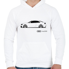 PRINTFASHION AUDI RS5 - Férfi kapucnis pulóver - Fehér