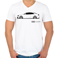 PRINTFASHION AUDI RS5 - Férfi V-nyakú póló - Fehér