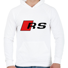 PRINTFASHION Audi RS - Férfi kapucnis pulóver - Fehér férfi pulóver, kardigán