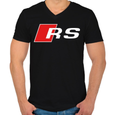PRINTFASHION Audi RS - Férfi V-nyakú póló - Fekete