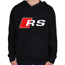 PRINTFASHION Audi RS - Gyerek kapucnis pulóver - Fekete gyerek pulóver, kardigán