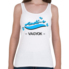 PRINTFASHION Audi-s vagyok autós póló - Női atléta - Fehér női trikó