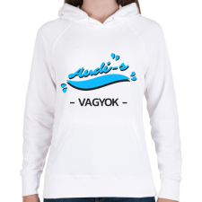 PRINTFASHION Audi-s vagyok autós póló - Női kapucnis pulóver - Fehér női pulóver, kardigán