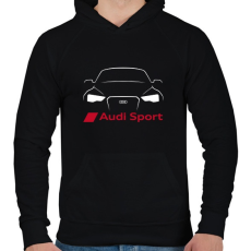 PRINTFASHION Audi Sport - Férfi kapucnis pulóver - Fekete