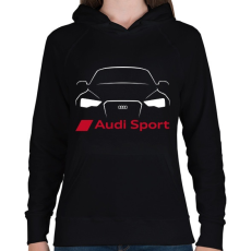 PRINTFASHION Audi Sport - Női kapucnis pulóver - Fekete