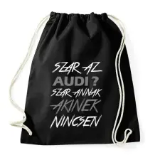 PRINTFASHION Audi  - Sportzsák, Tornazsák - Fekete tornazsák