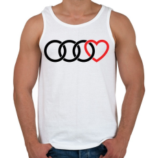 PRINTFASHION Audi szerelem - Férfi atléta - Fehér
