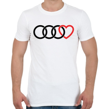 PRINTFASHION Audi szerelem - Férfi póló - Fehér férfi póló