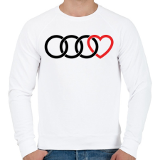 PRINTFASHION Audi szerelem - Férfi pulóver - Fehér férfi pulóver, kardigán