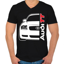PRINTFASHION Audi TT - Férfi V-nyakú póló - Fekete férfi póló