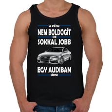 PRINTFASHION Audiban sírni jobb mint csak úgy! - Férfi atléta - Fekete
