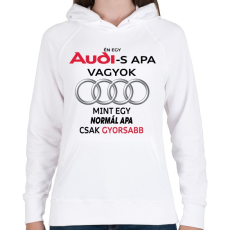 PRINTFASHION audika - Női kapucnis pulóver - Fehér