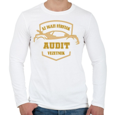 PRINTFASHION Audis sofőr - Férfi hosszú ujjú póló - Fehér férfi póló