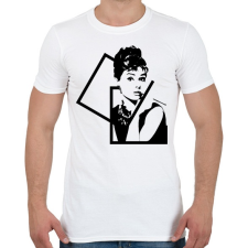 PRINTFASHION Audrey Hepburn - Férfi póló - Fehér férfi póló