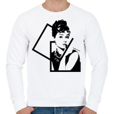 PRINTFASHION Audrey Hepburn - Férfi pulóver - Fehér férfi pulóver, kardigán