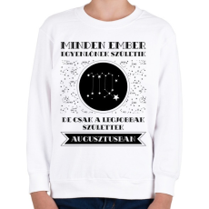PRINTFASHION Augusztus: Szűz - Gyerek pulóver - Fehér