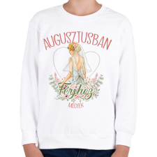 PRINTFASHION Augusztusban férjhez megyek - Gyerek pulóver - Fehér gyerek pulóver, kardigán