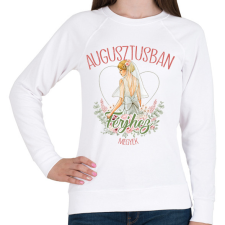 PRINTFASHION Augusztusban férjhez megyek - Női pulóver - Fehér női pulóver, kardigán