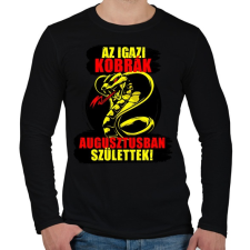 PRINTFASHION Augusztusi Kobra - Férfi hosszú ujjú póló - Fekete férfi póló