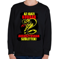 PRINTFASHION Augusztusi Kobra - Gyerek pulóver - Fekete