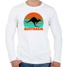 PRINTFASHION AUSTRALIA - Férfi hosszú ujjú póló - Fehér férfi póló