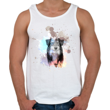 PRINTFASHION Ausztrál juhászkutya splash - Férfi atléta - Fehér atléta, trikó
