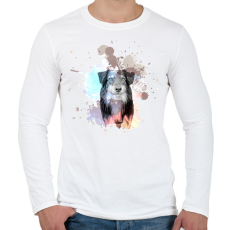 PRINTFASHION Ausztrál juhászkutya splash - Férfi hosszú ujjú póló - Fehér