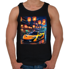 PRINTFASHION autó 2 - Férfi atléta - Fekete