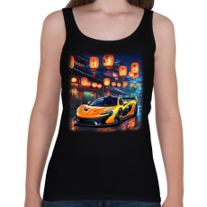 PRINTFASHION autó 2 - Női atléta - Fekete