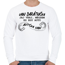 PRINTFASHION Autó barátnő - Férfi pulóver - Fehér férfi pulóver, kardigán