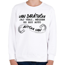 PRINTFASHION Autó barátnő - Gyerek pulóver - Fehér gyerek pulóver, kardigán