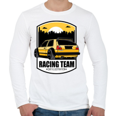 PRINTFASHION autó - Férfi hosszú ujjú póló - Fehér