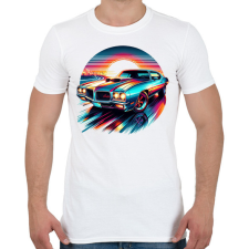 PRINTFASHION Autó - Férfi póló - Fehér férfi póló