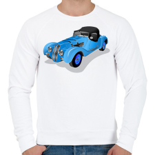 PRINTFASHION Autó - Férfi pulóver - Fehér férfi pulóver, kardigán