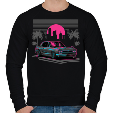 PRINTFASHION Autó  - Férfi pulóver - Fekete