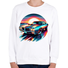 PRINTFASHION Autó - Gyerek pulóver - Fehér