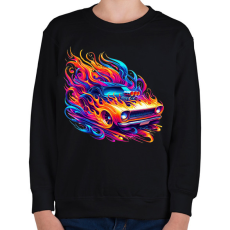 PRINTFASHION Autó - Gyerek pulóver - Fekete