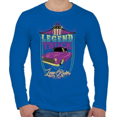 PRINTFASHION Autó legendák - Férfi hosszú ujjú póló - Királykék