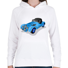 PRINTFASHION Autó - Női kapucnis pulóver - Fehér női pulóver, kardigán