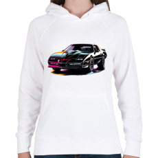 PRINTFASHION Autó - Női kapucnis pulóver - Fehér