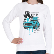 PRINTFASHION Autó  - Női pulóver - Fehér női pulóver, kardigán