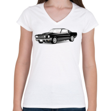 PRINTFASHION Autó  - Női V-nyakú póló - Fehér női póló