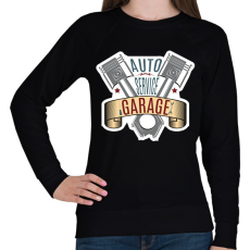 PRINTFASHION Auto Service - Női pulóver - Fekete