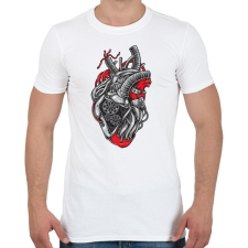 PRINTFASHION Autó szív - Férfi póló - Fehér férfi póló
