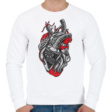 PRINTFASHION Autó szív - Férfi pulóver - Fehér férfi pulóver, kardigán