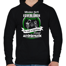 PRINTFASHION Autófényezők születésnapja - Férfi kapucnis pulóver - Fekete